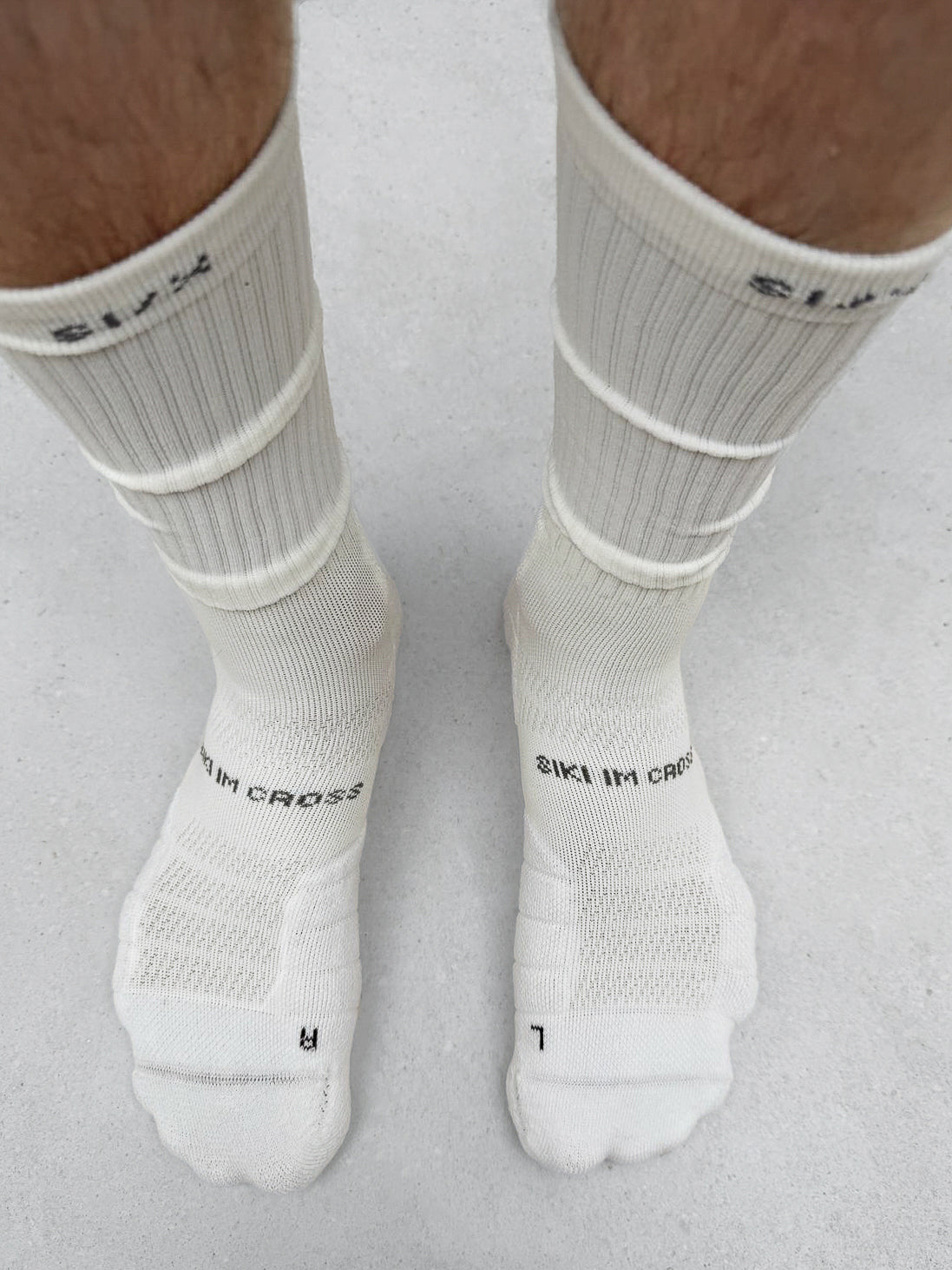 2 PACK SOCKS Bone / White
